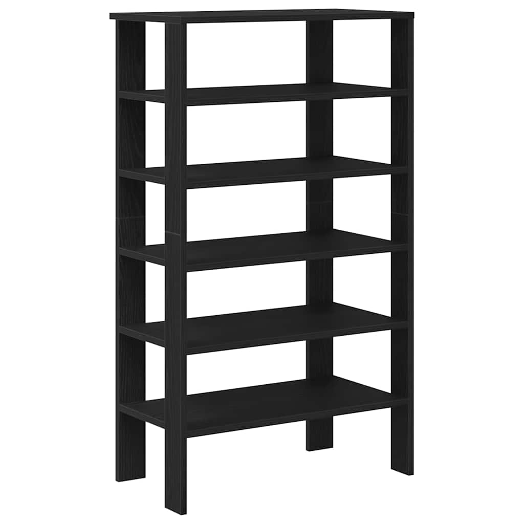 Scarpiera Nera 61x32x105 cm in Truciolato