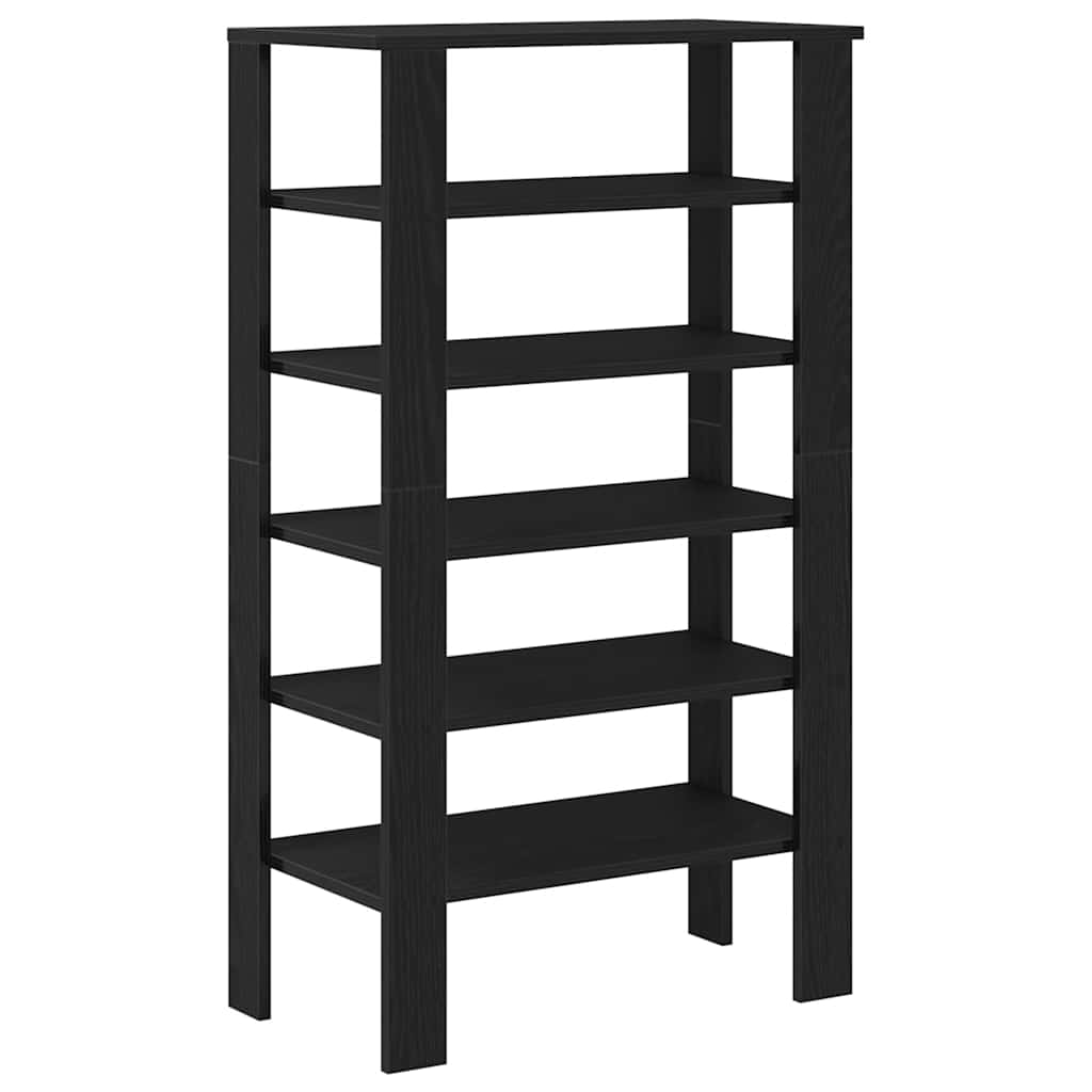 Scarpiera Nera 61x32x105 cm in Truciolato