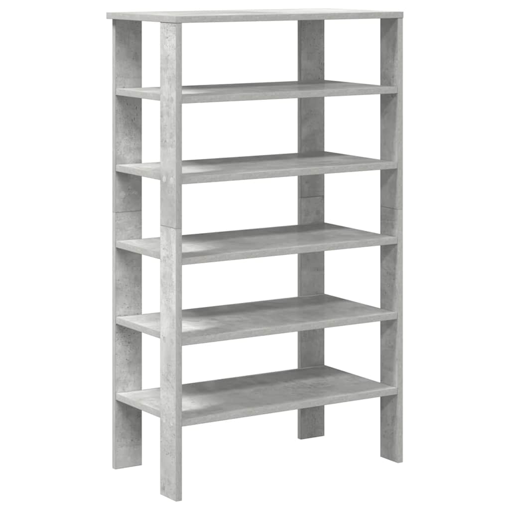 Scarpiera Grigio Cemento 61x32x105 cm in Truciolato