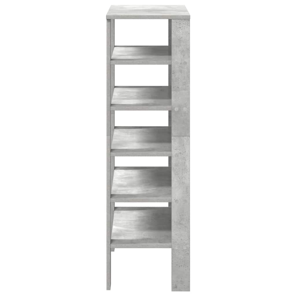 Scarpiera Grigio Cemento 61x32x105 cm in Truciolato