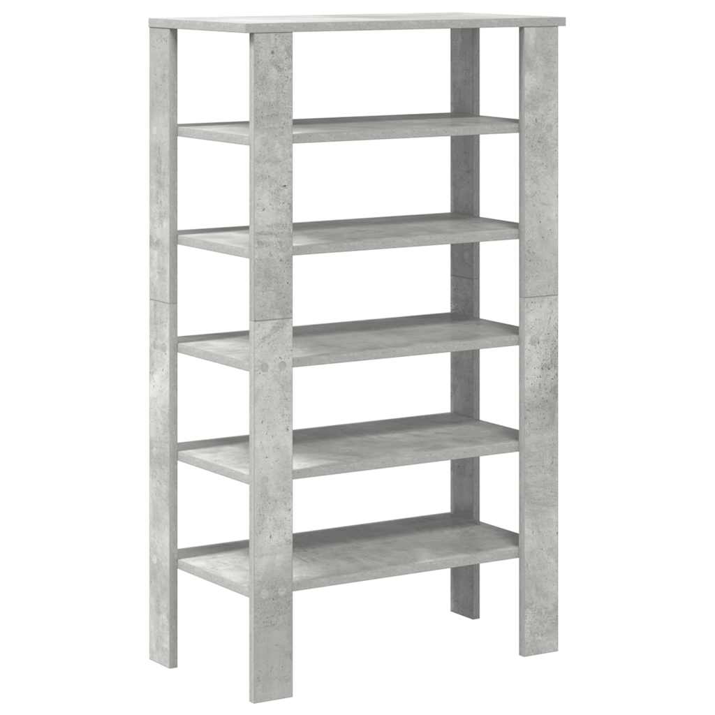 Scarpiera Grigio Cemento 61x32x105 cm in Truciolato