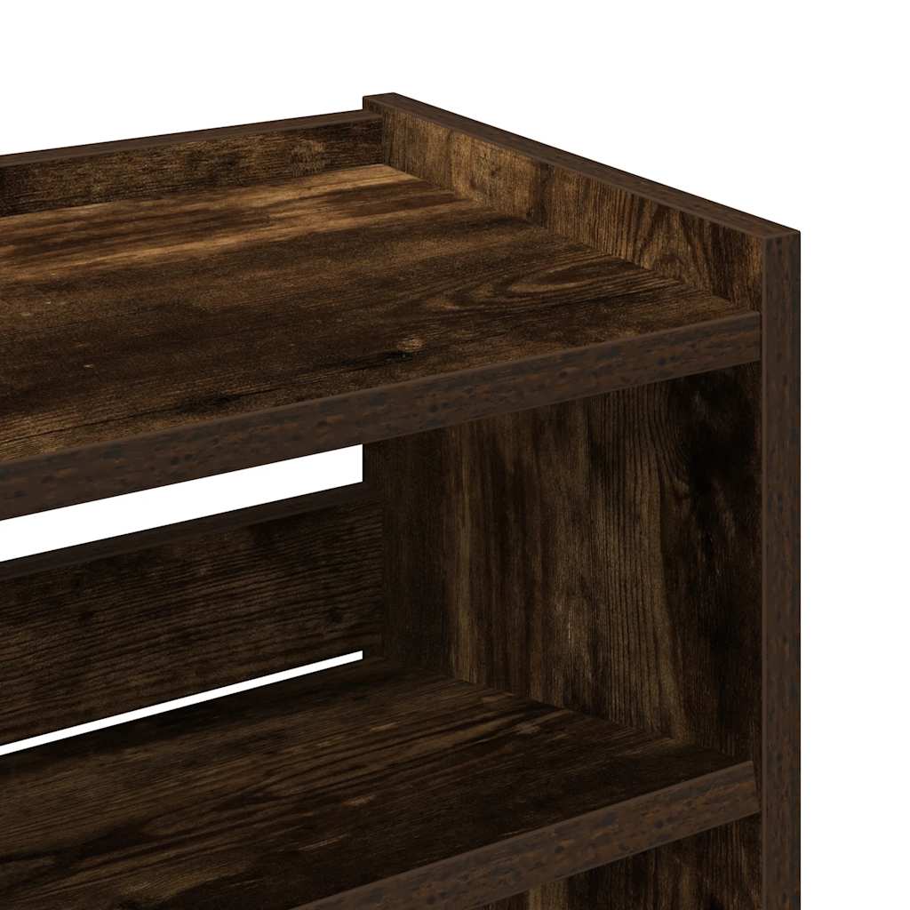 Scarpiera Rovere Fumo 60x25x100 cm in Legno Multistrato