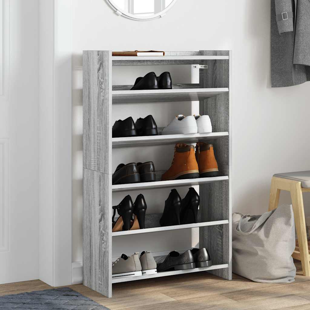 Scarpiera Grigio Sonoma 60x25x100 cm in Truciolato