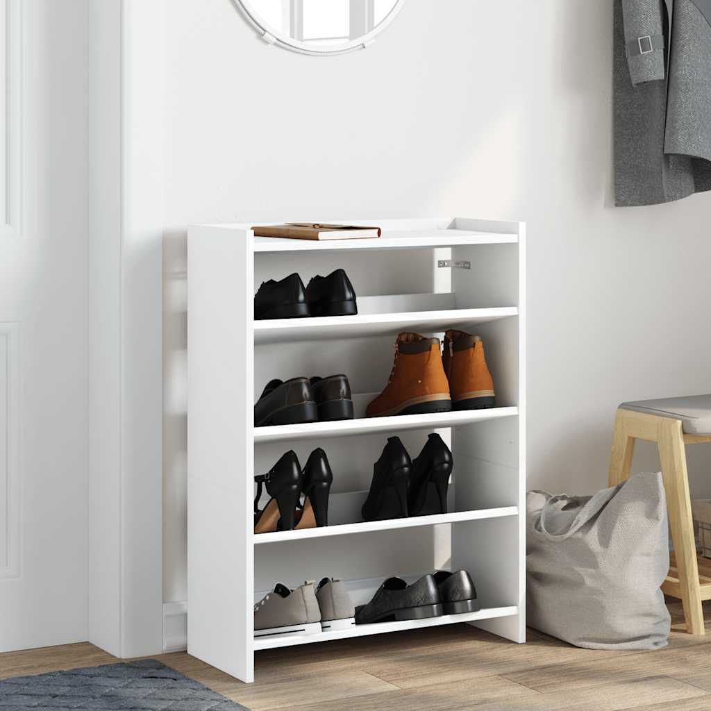 Scarpiera Bianca 60x25x81 cm in Legno Multistrato