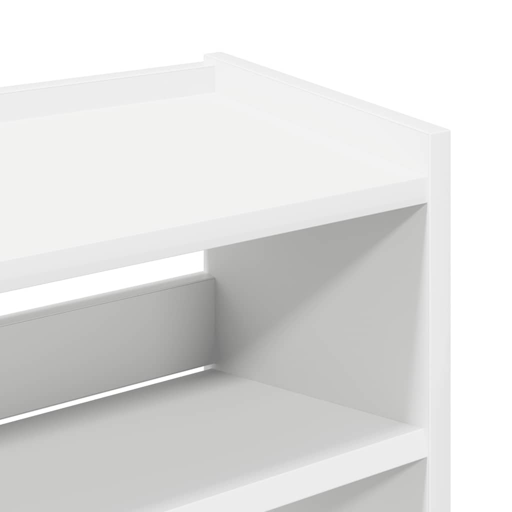 Scarpiera Bianca 60x25x81 cm in Legno Multistrato