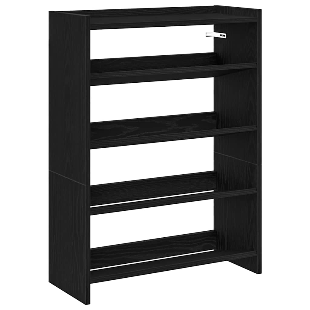 Scarpiera Nera 60x25x81 cm in Legno Multistrato