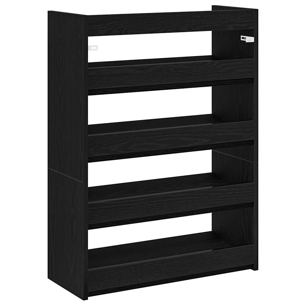 Scarpiera Nera 60x25x81 cm in Legno Multistrato