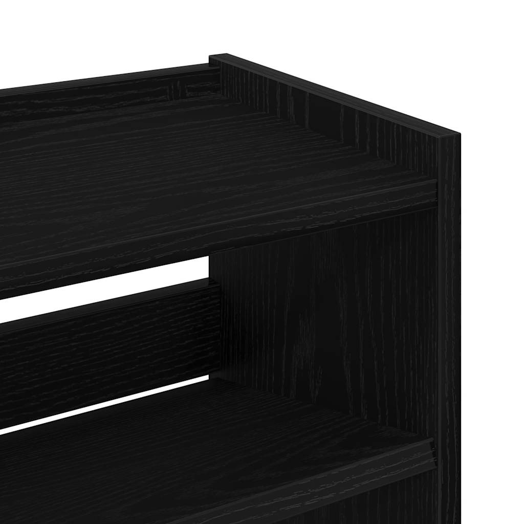 Scarpiera Nera 60x25x81 cm in Legno Multistrato