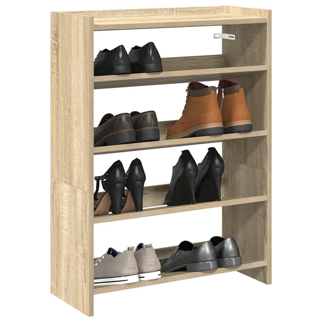Scarpiera Rovere Sonoma 60x25x81 cm in Legno Multistrato