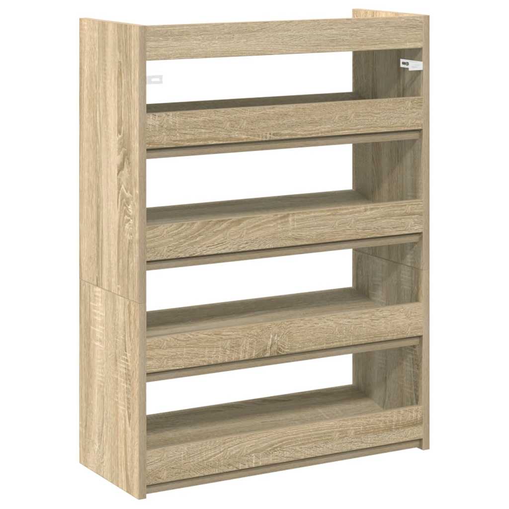Scarpiera Rovere Sonoma 60x25x81 cm in Legno Multistrato