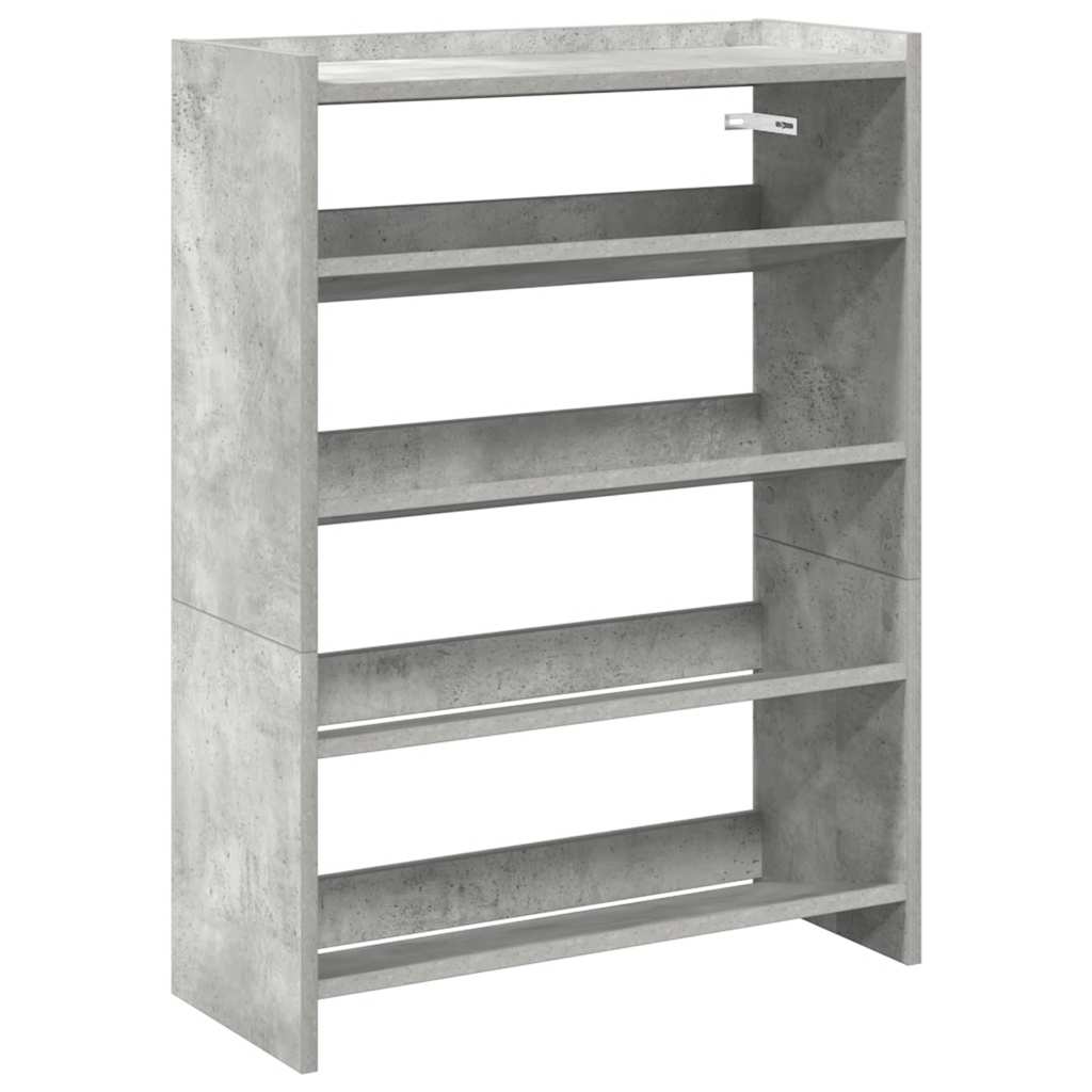 Scarpiera Grigio Cemento 60x25x81 cm in Legno Multistrato