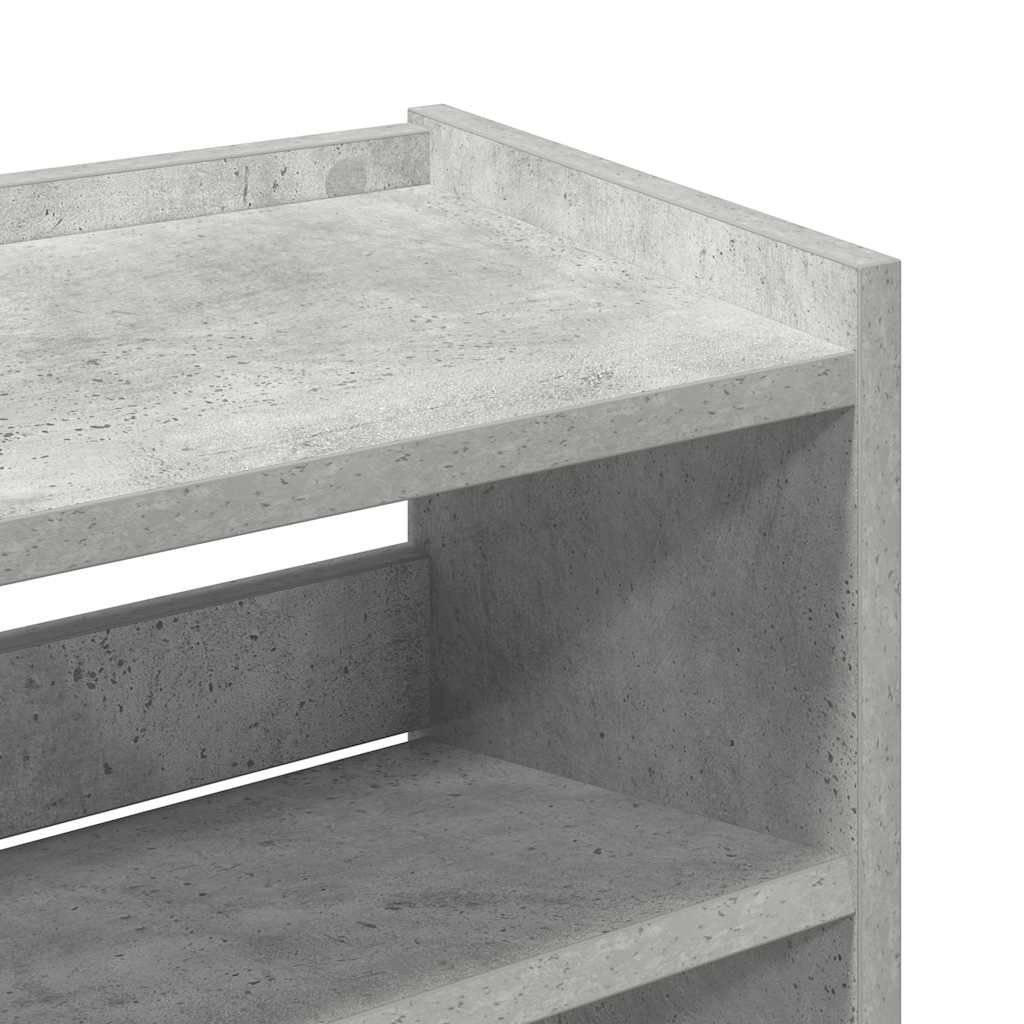 Scarpiera Grigio Cemento 60x25x81 cm in Legno Multistrato