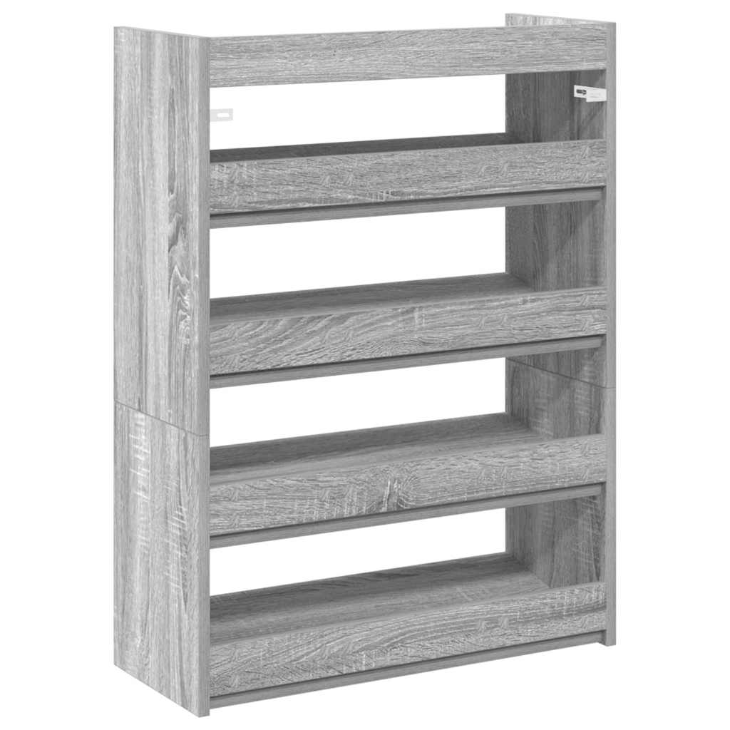 Scarpiera Grigio Sonoma 60x25x81 cm in Legno Multistrato
