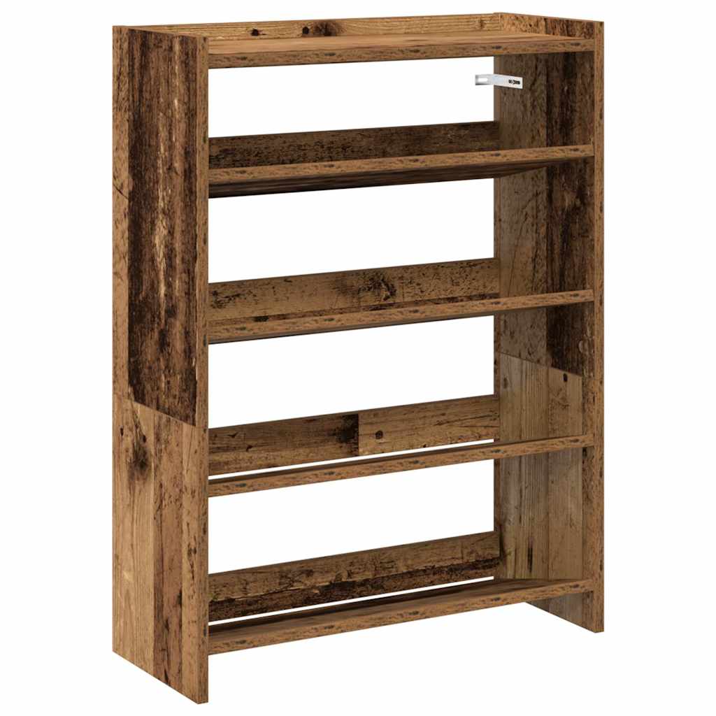 Scarpiera Legno Antico 60x25x81 cm in Legno Multistrato