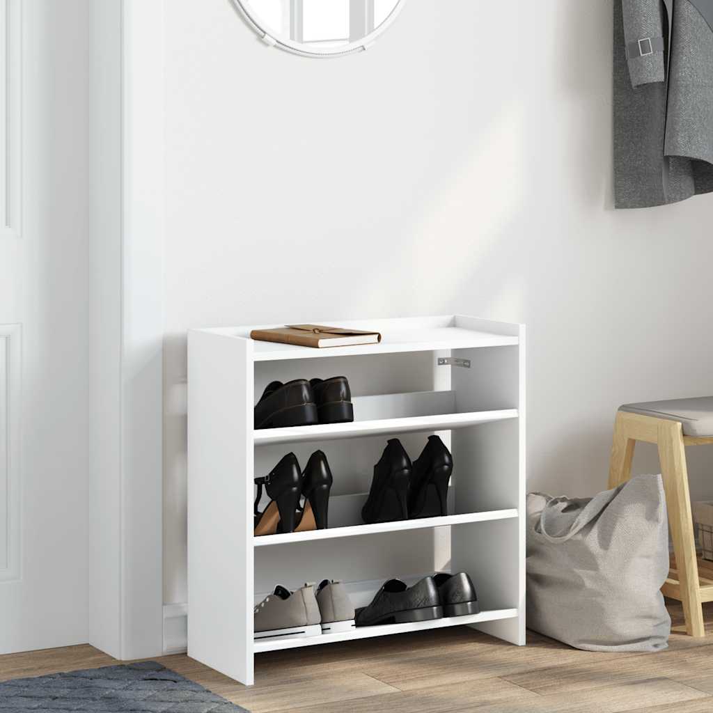 Scarpiera Bianca 60x25x62 cm in Legno Multistrato