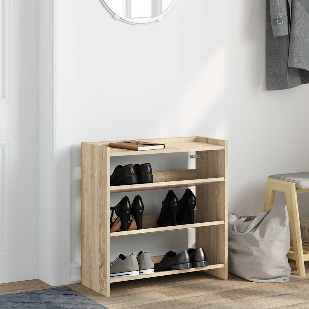 Scarpiera Rovere Sonoma 60x25x62 cm in Legno Multistrato