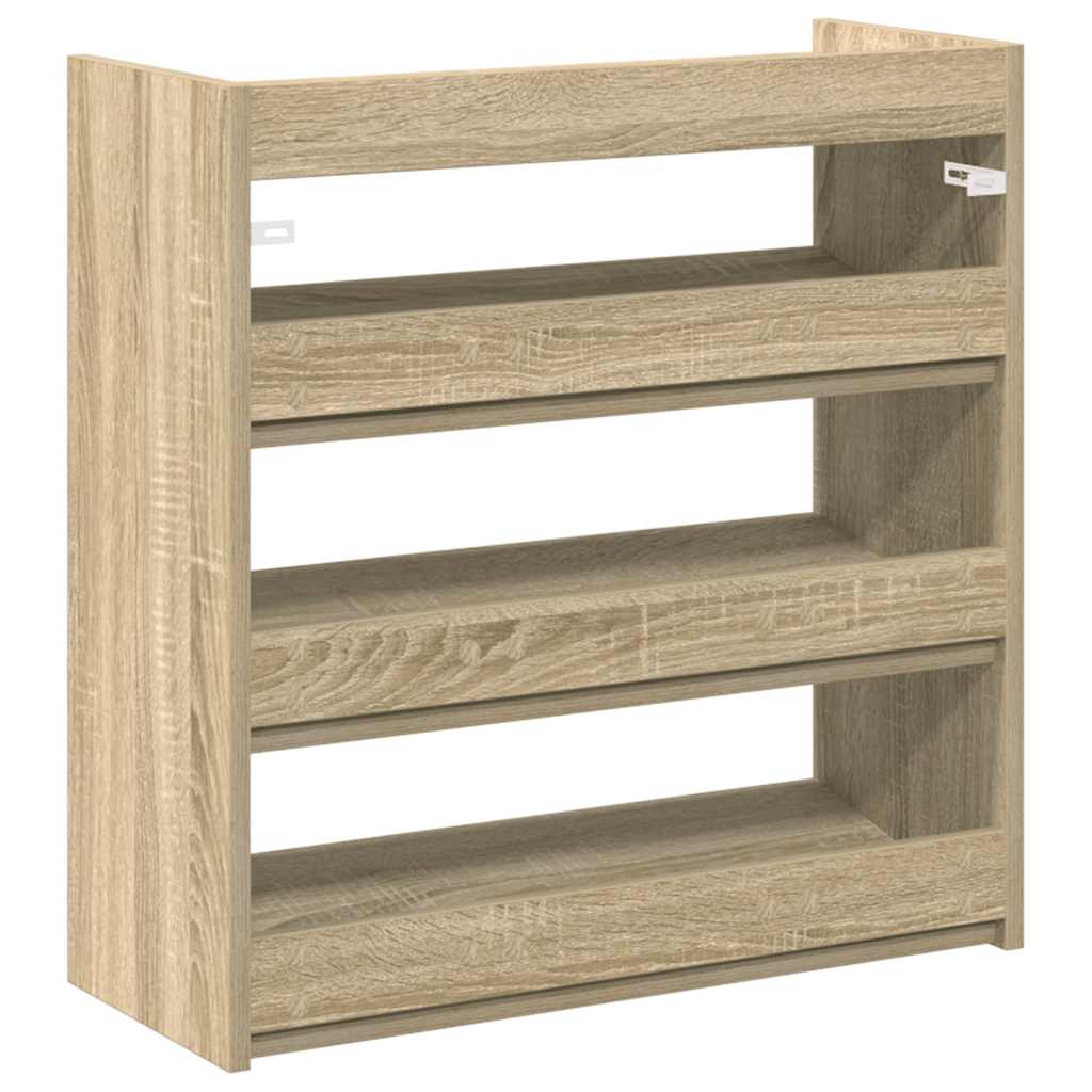 Scarpiera Rovere Sonoma 60x25x62 cm in Legno Multistrato