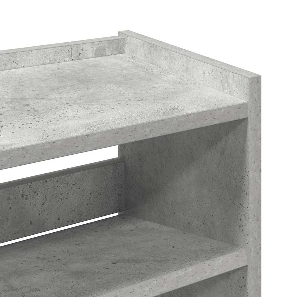 Scarpiera Grigio Cemento 60x25x62 cm in Legno Multistrato