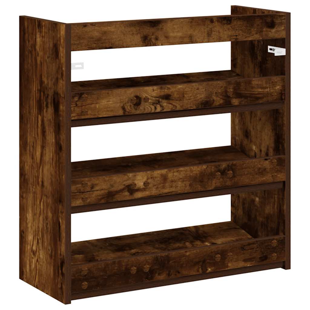 Scarpiera Rovere Fumo 60x25x62 cm in Legno Multistrato