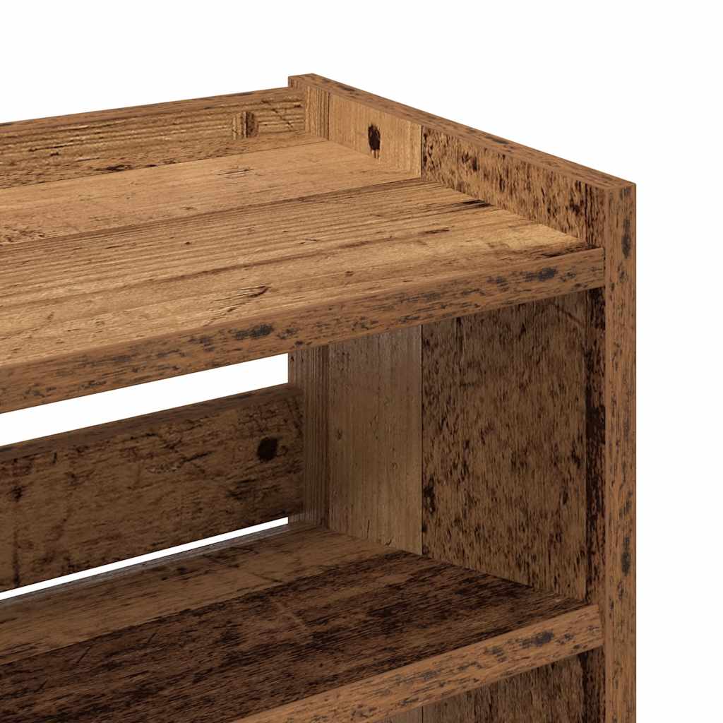 Scarpiera Legno Antico 60x25x62 cm in Legno Multistrato