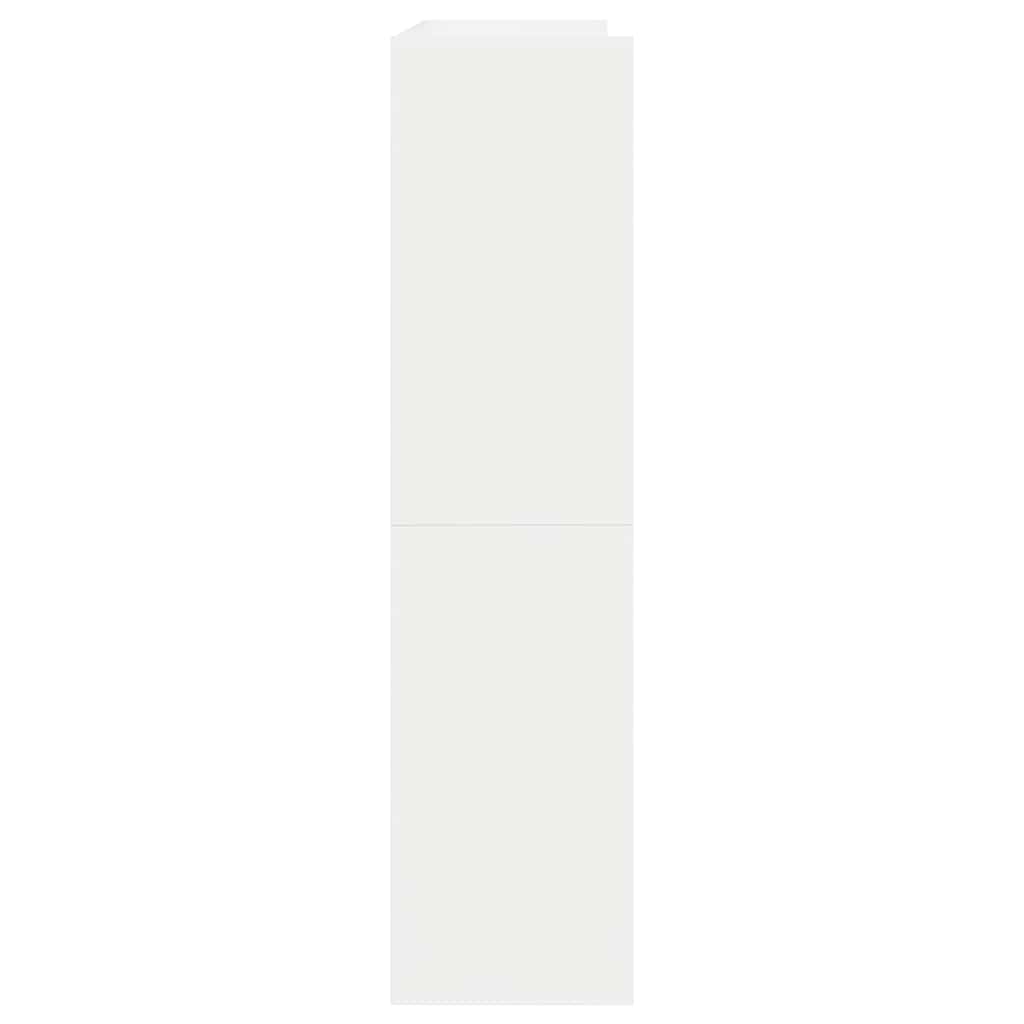 Scarpiera Bianca 80x25x100 cm in Legno Multistrato