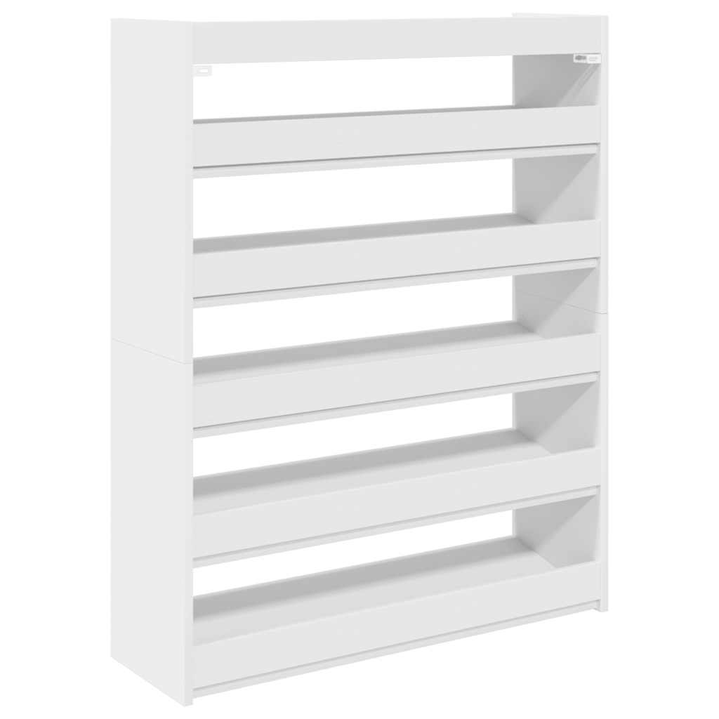 Scarpiera Bianca 80x25x100 cm in Legno Multistrato