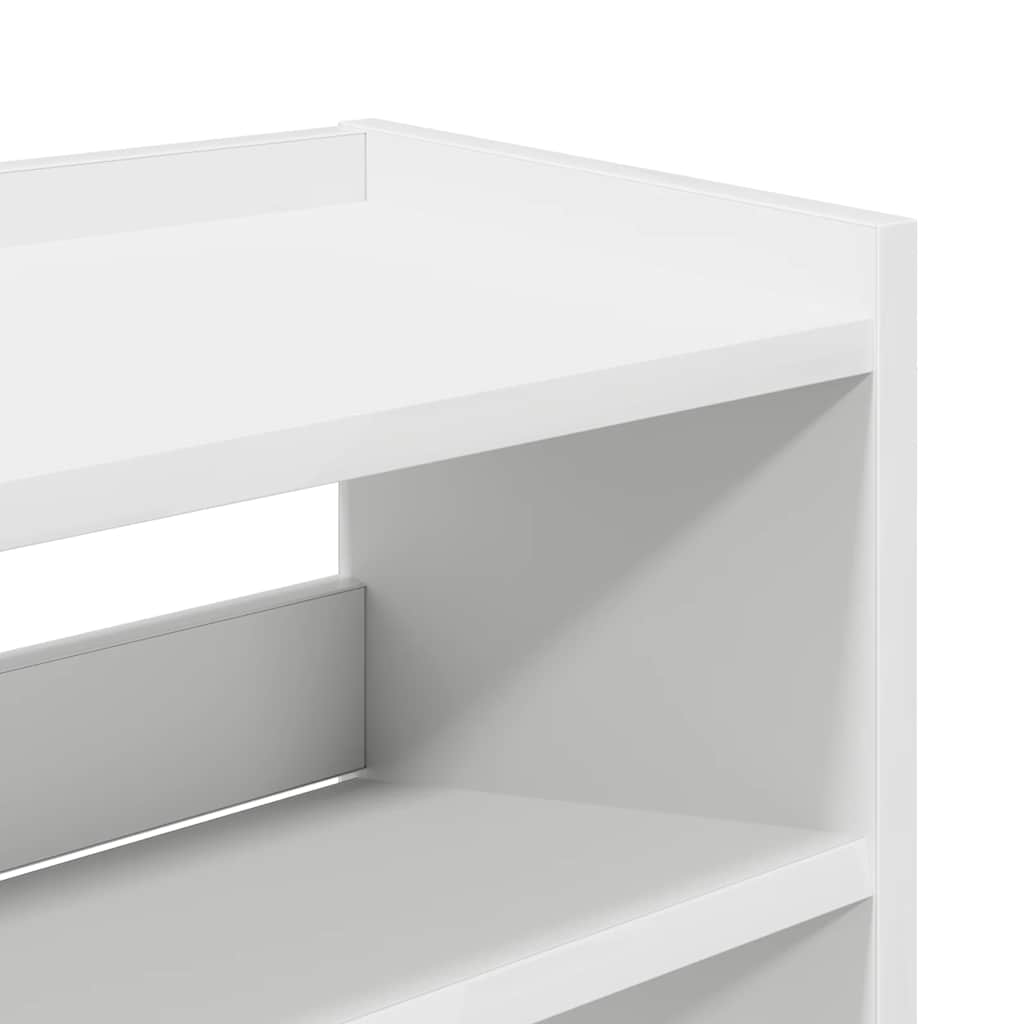 Scarpiera Bianca 80x25x100 cm in Legno Multistrato