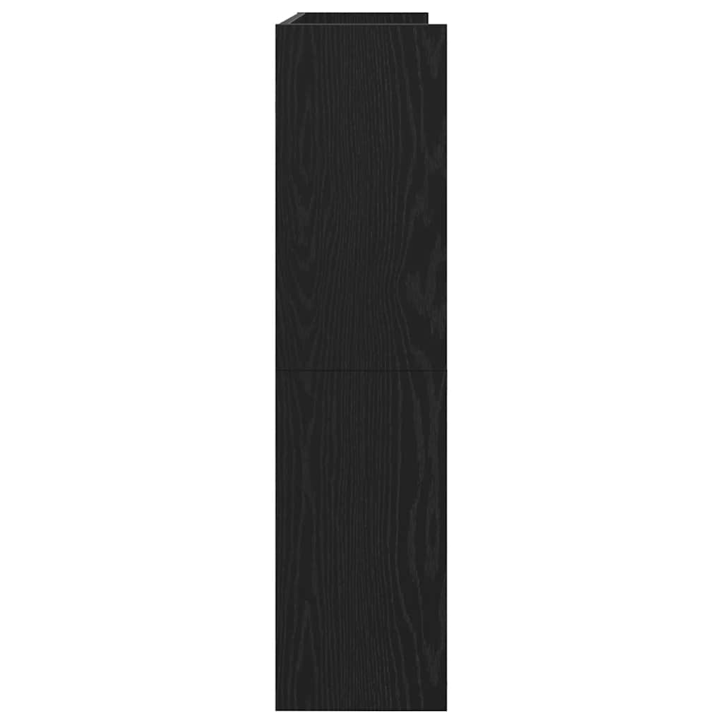 Scarpiera Nera 80x25x100 cm in Legno Multistrato
