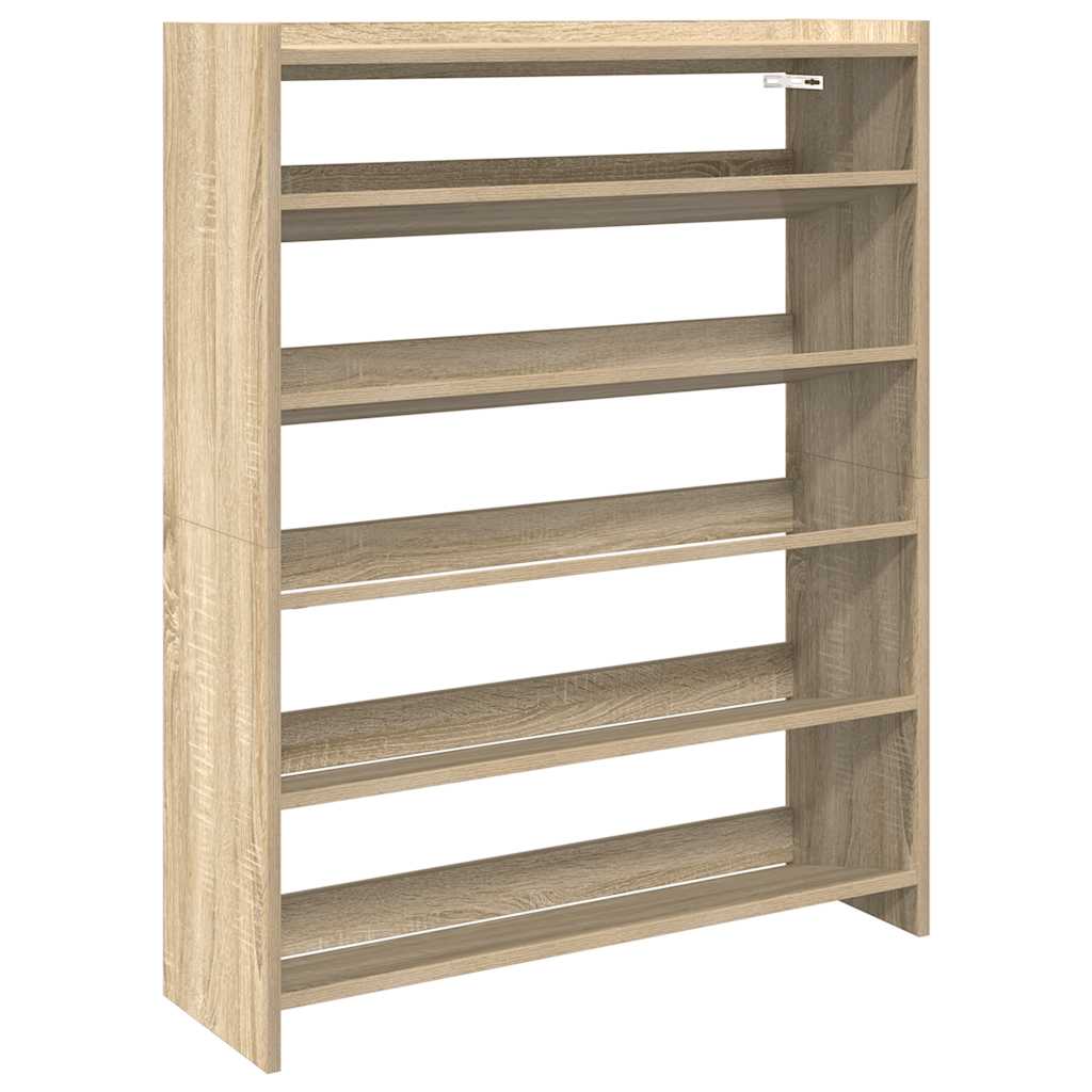 Scarpiera Rovere Sonoma 80x25x100 cm in Legno Multistrato