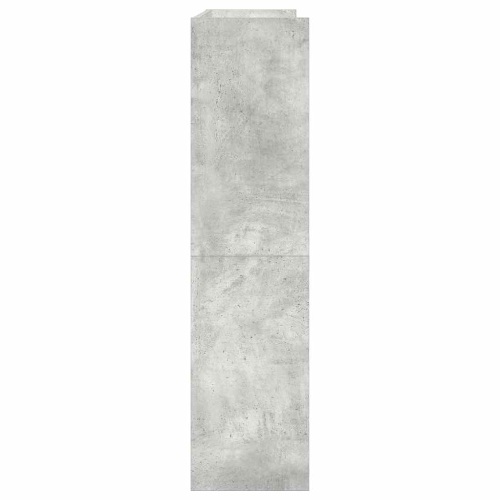 Scarpiera Grigio Cemento 80x25x100 cm in Legno Multistrato