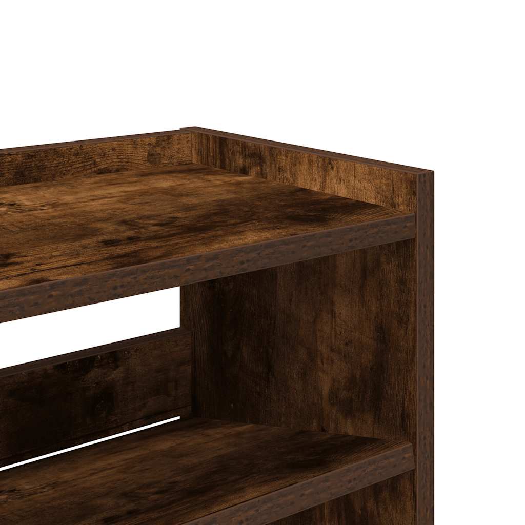 Scarpiera Rovere Fumo 80x25x100 cm in Legno Multistrato