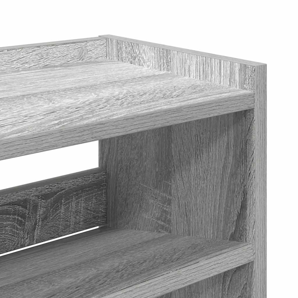 Scarpiera Grigio Sonoma 80x25x100 cm in Legno Multistrato