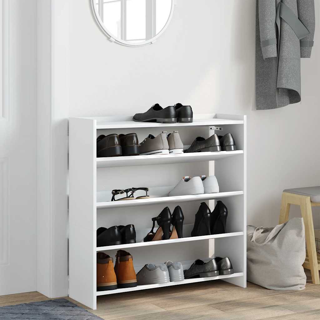Scarpiera Bianca 80x25x81 cm in Legno Multistrato