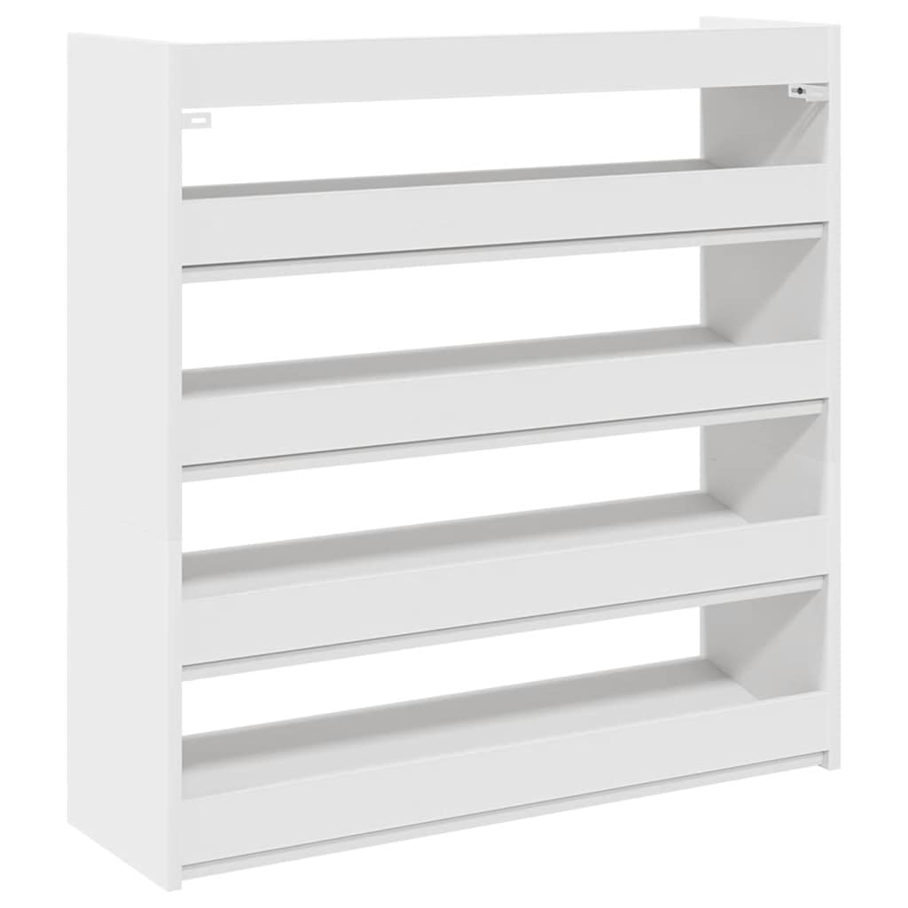 Scarpiera Bianca 80x25x81 cm in Legno Multistrato
