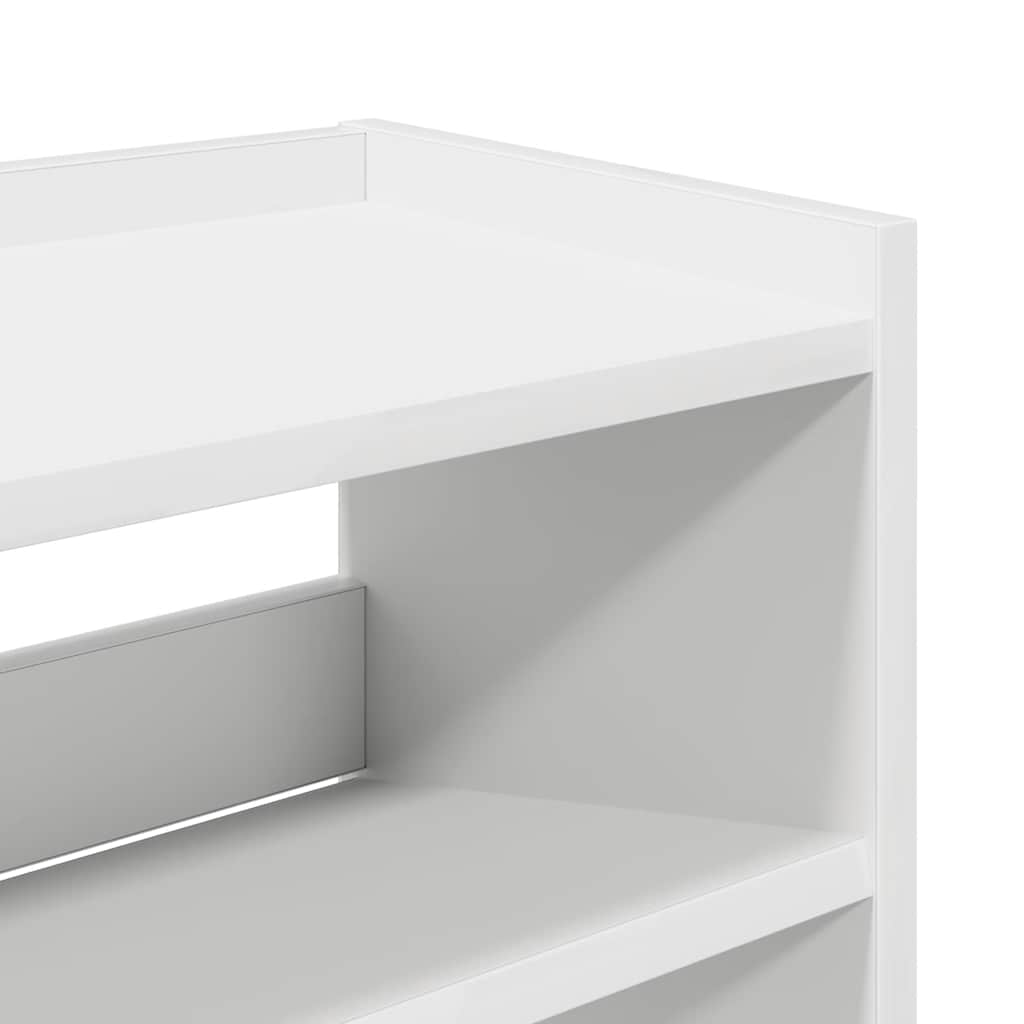 Scarpiera Bianca 80x25x81 cm in Legno Multistrato