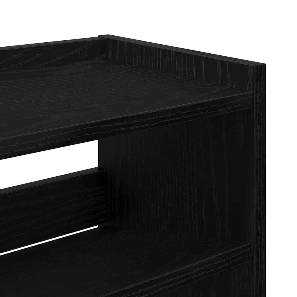 Scarpiera Nera 80x25x81 cm in Legno Multistrato
