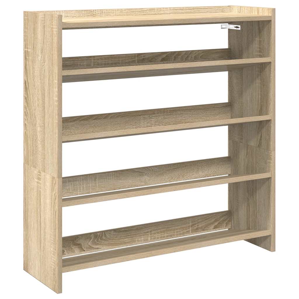 Scarpiera Rovere Sonoma 80x25x81 cm in Legno Multistrato