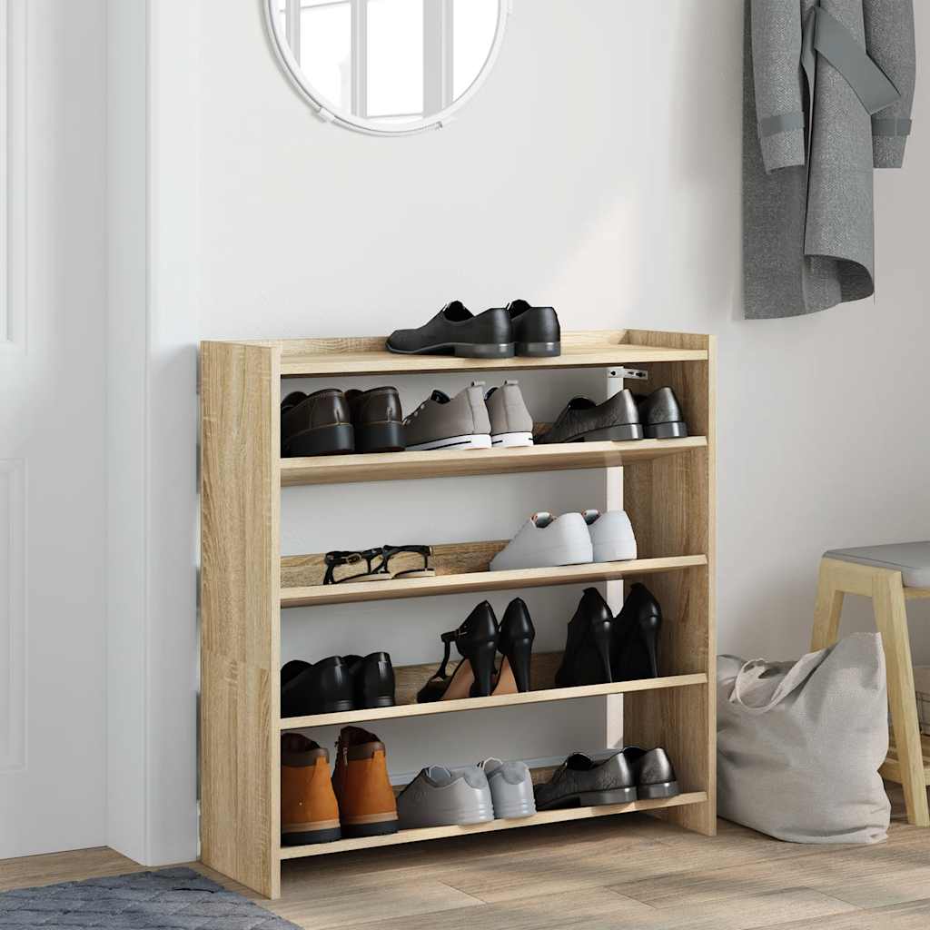 Scarpiera Rovere Sonoma 80x25x81 cm in Legno Multistrato