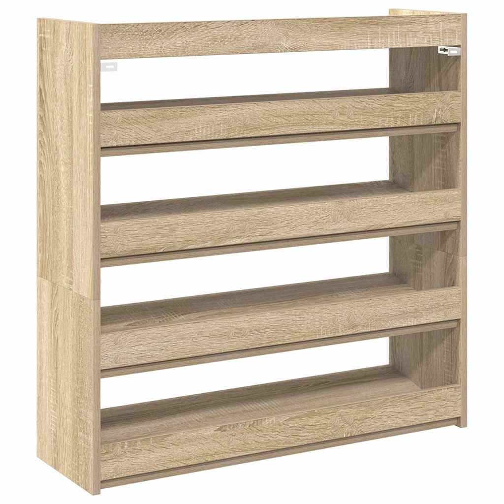 Scarpiera Rovere Sonoma 80x25x81 cm in Legno Multistrato