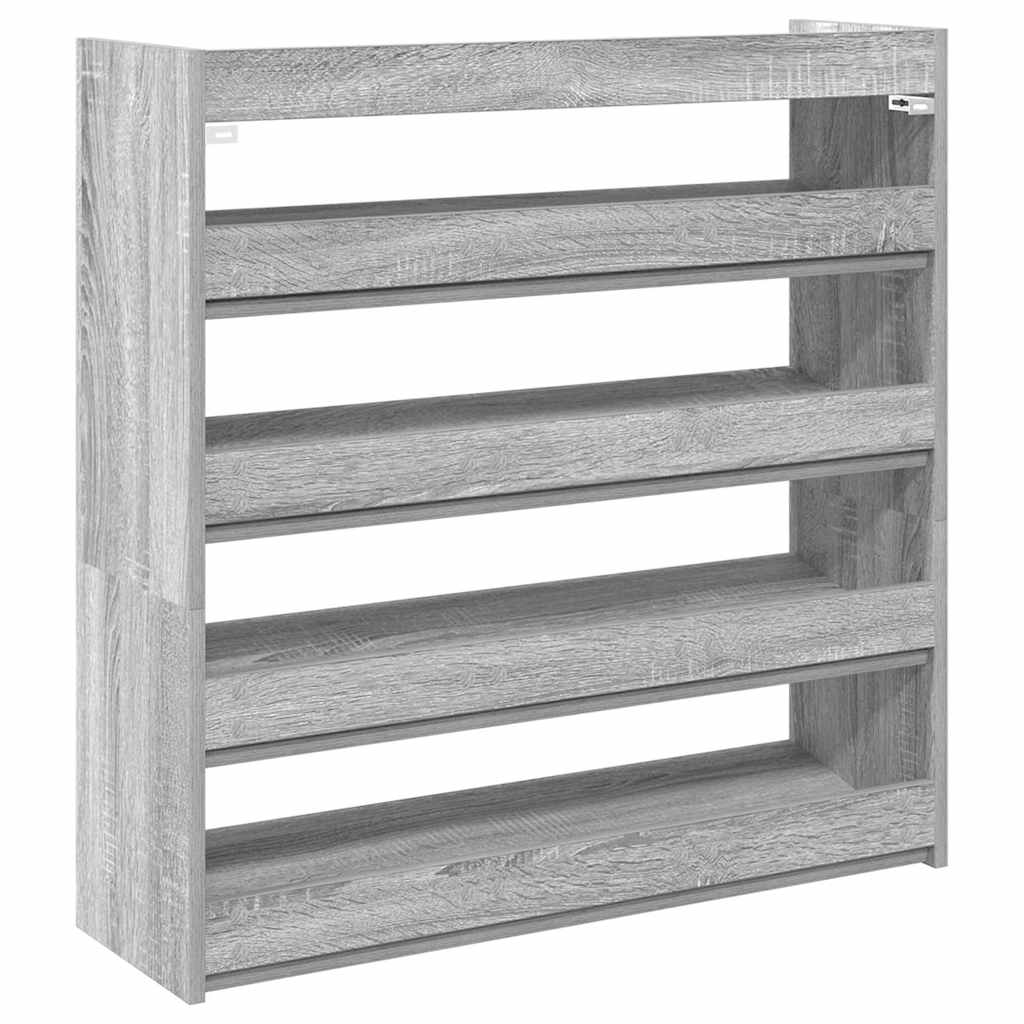 Scarpiera Grigio Sonoma 80x25x81 cm in Legno Multistrato