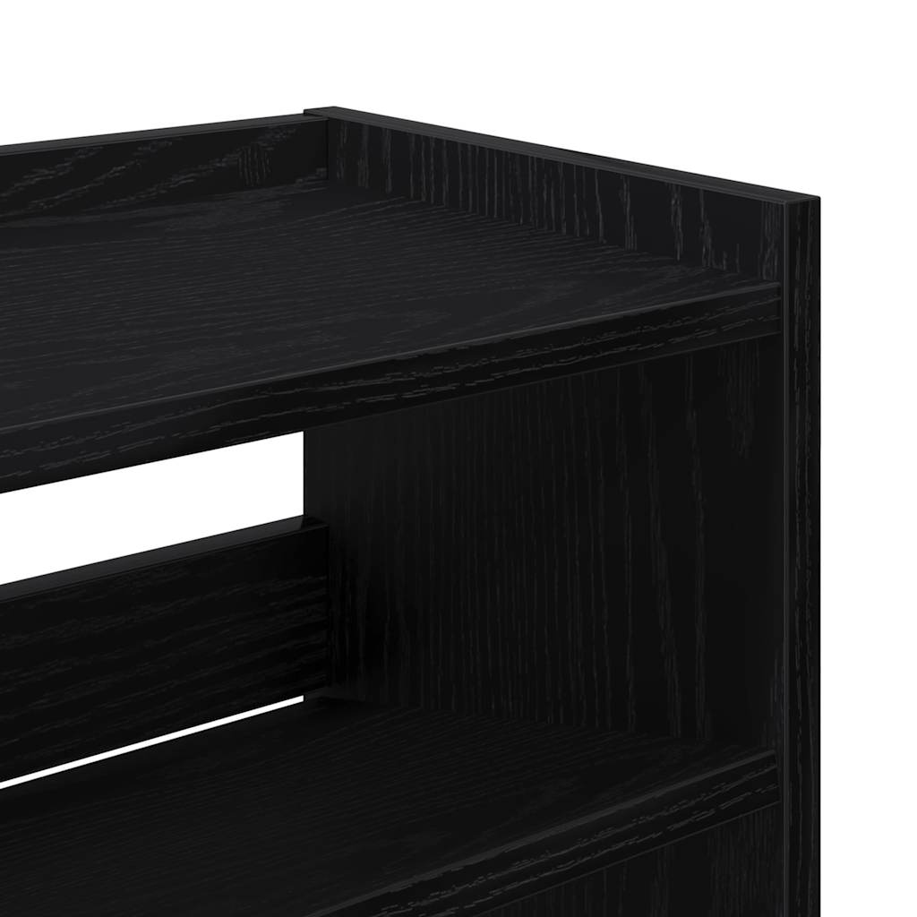 Scarpiera Nera 80x25x62 cm in Legno Multistrato