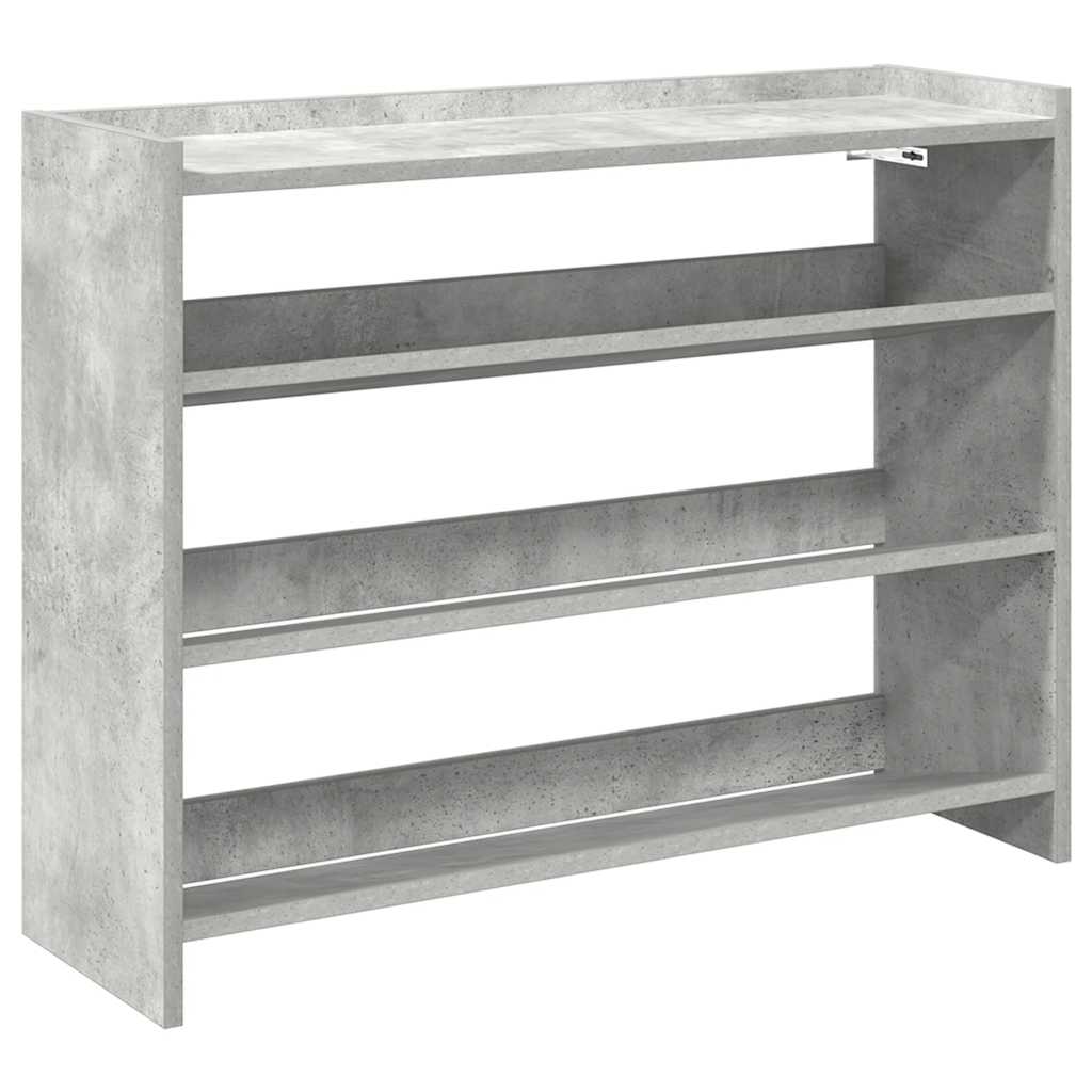 Scarpiera Grigio Cemento 80x25x62 cm in Legno Multistrato