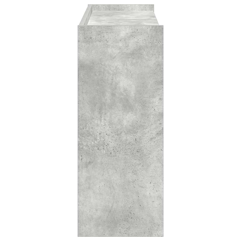 Scarpiera Grigio Cemento 80x25x62 cm in Legno Multistrato