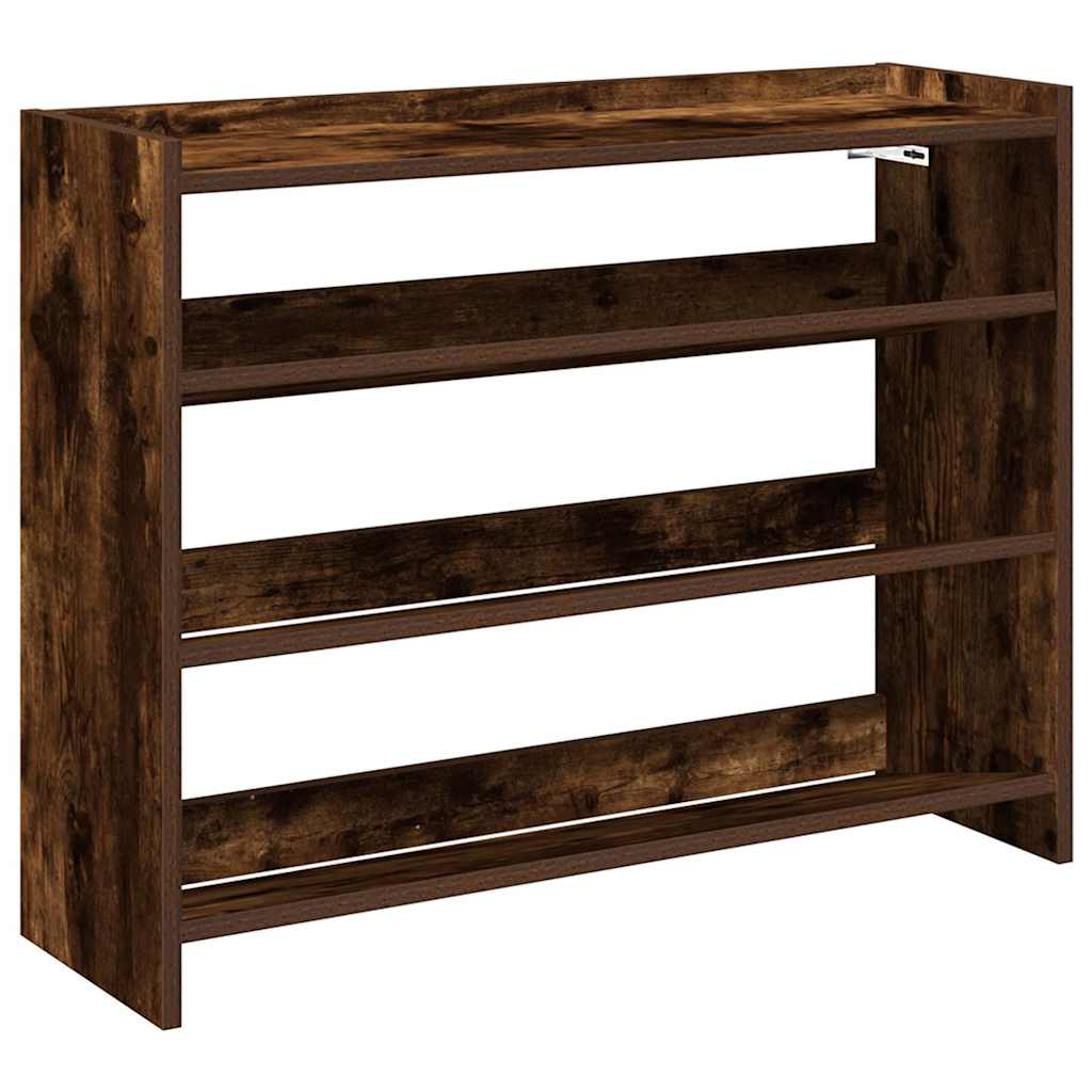 Scarpiera Rovere Fumo 80x25x62 cm in Legno Multistrato