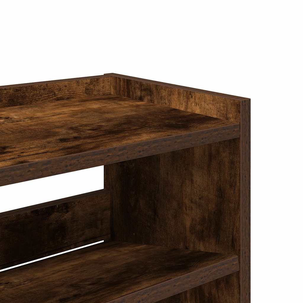 Scarpiera Rovere Fumo 80x25x62 cm in Legno Multistrato
