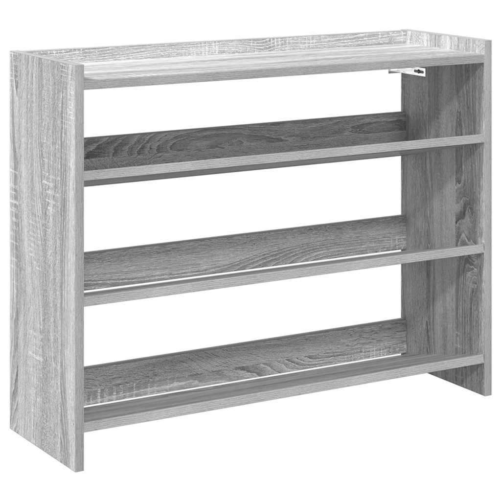 Scarpiera Grigio Sonoma 80x25x62 cm in Legno Multistrato