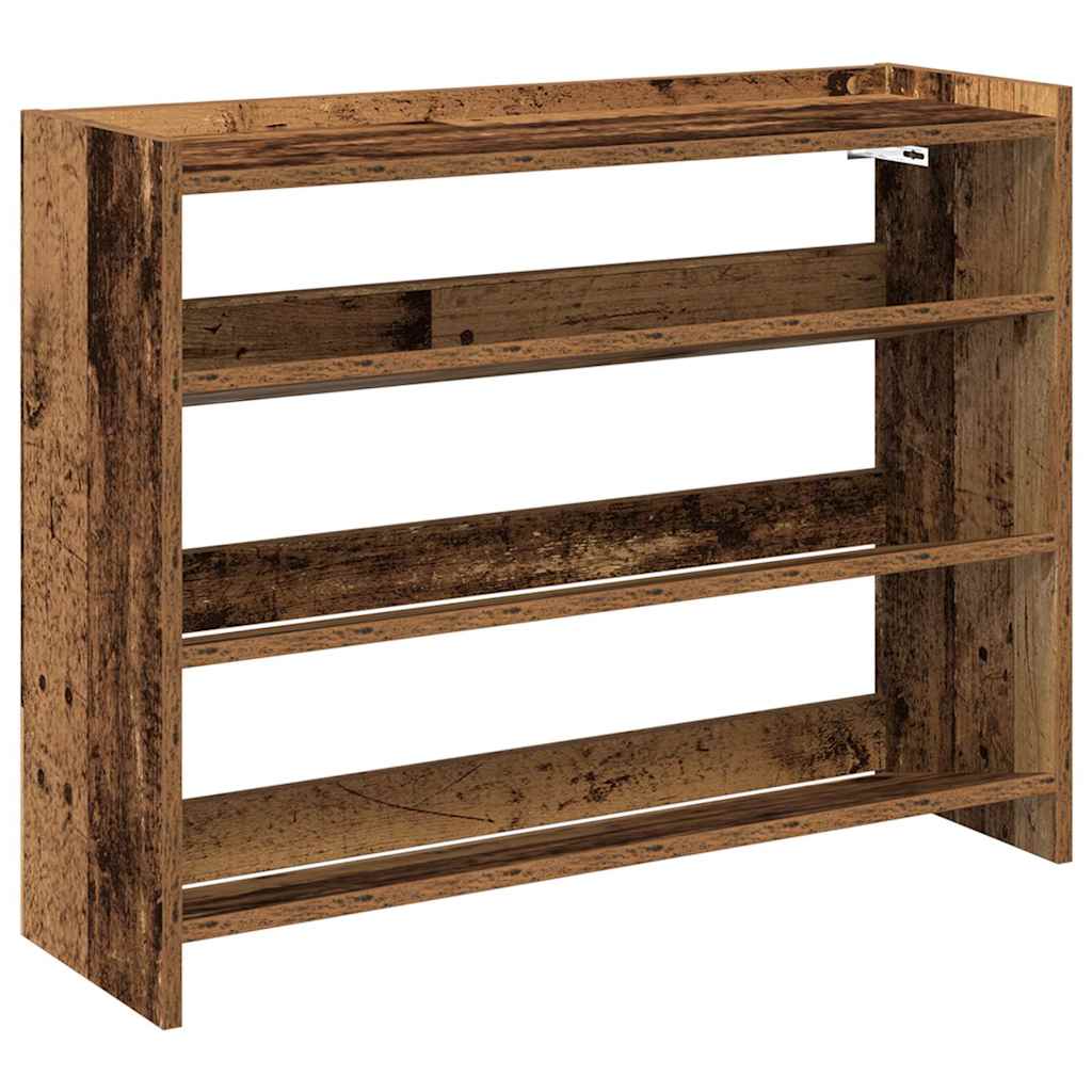 Scarpiera Legno Antico 80x25x62 cm in Legno Multistrato