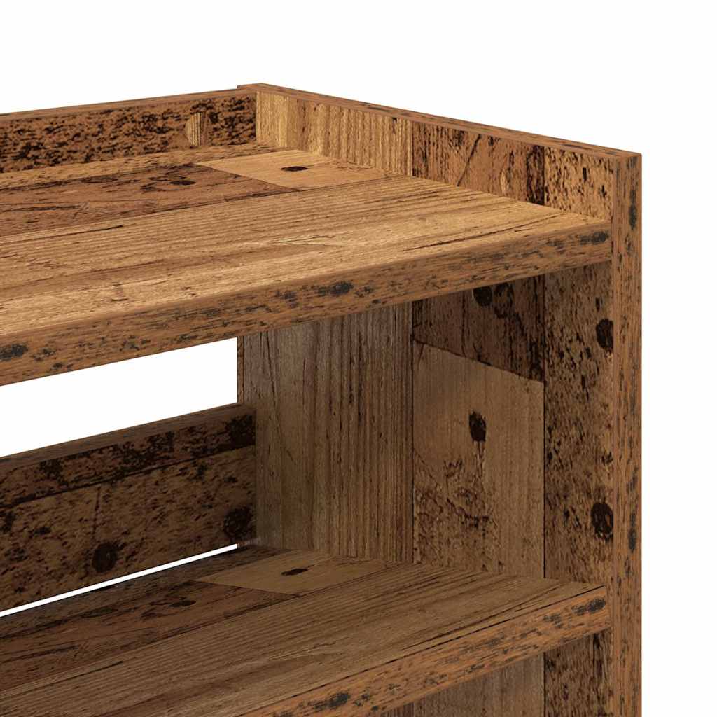 Scarpiera Legno Antico 80x25x62 cm in Legno Multistrato