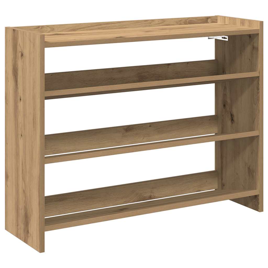Scarpiera Rovere Artigianale 80x25x62 cm in Legno Multistrato