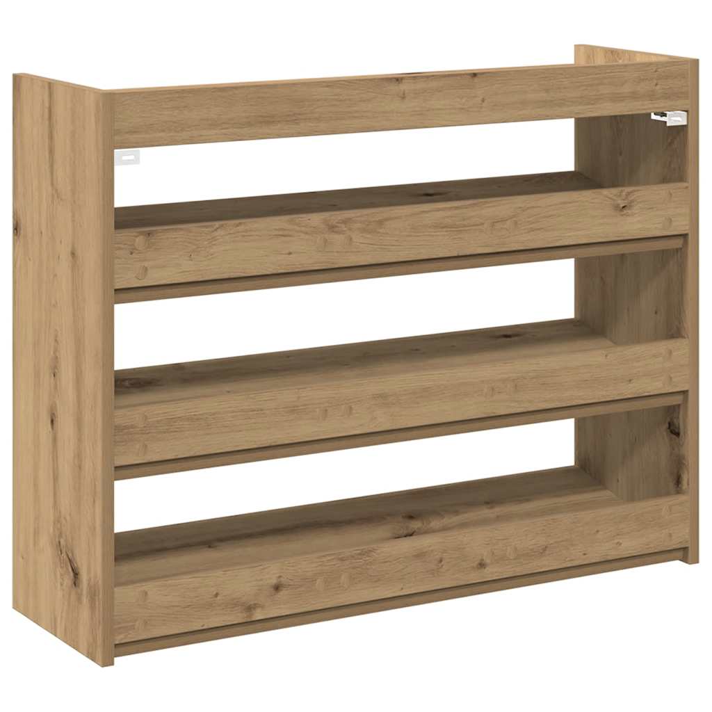 Scarpiera Rovere Artigianale 80x25x62 cm in Legno Multistrato